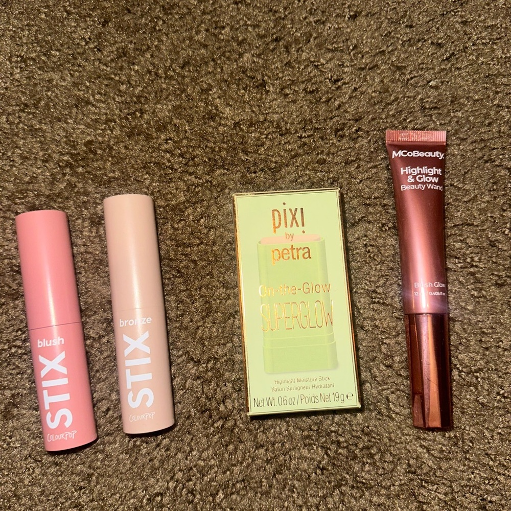 Colourpop Pixi Highlighters blush makeup bundle